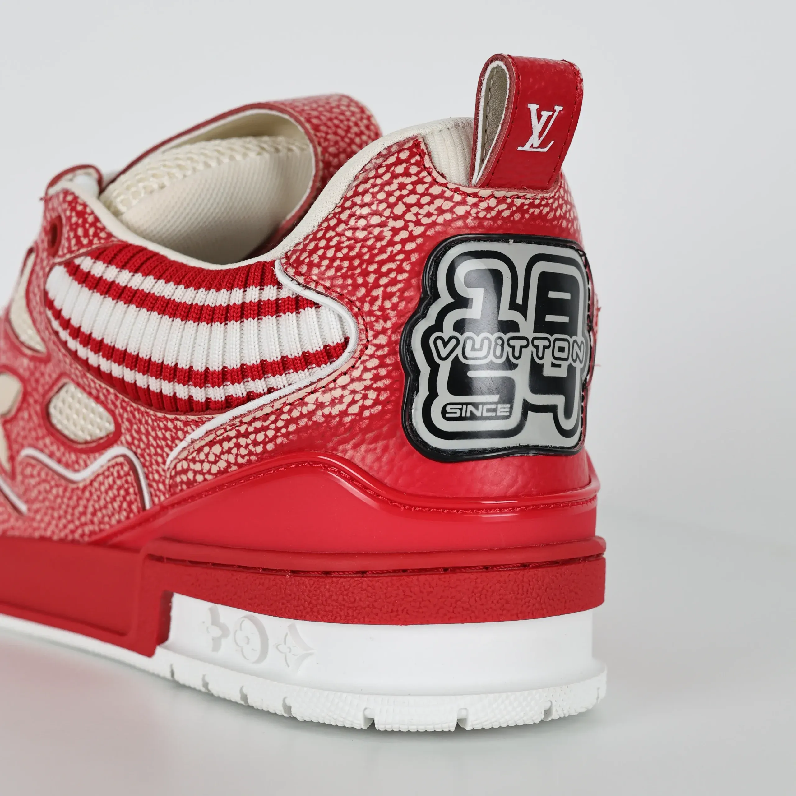 Skate Sneaker Knitted Collar Red - Image 9