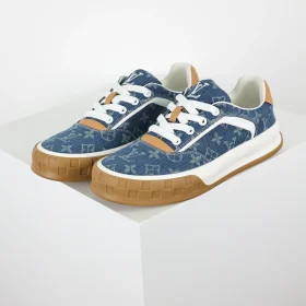 Skate Sneakers 2025 Low-Top Denim Blue Monochrome