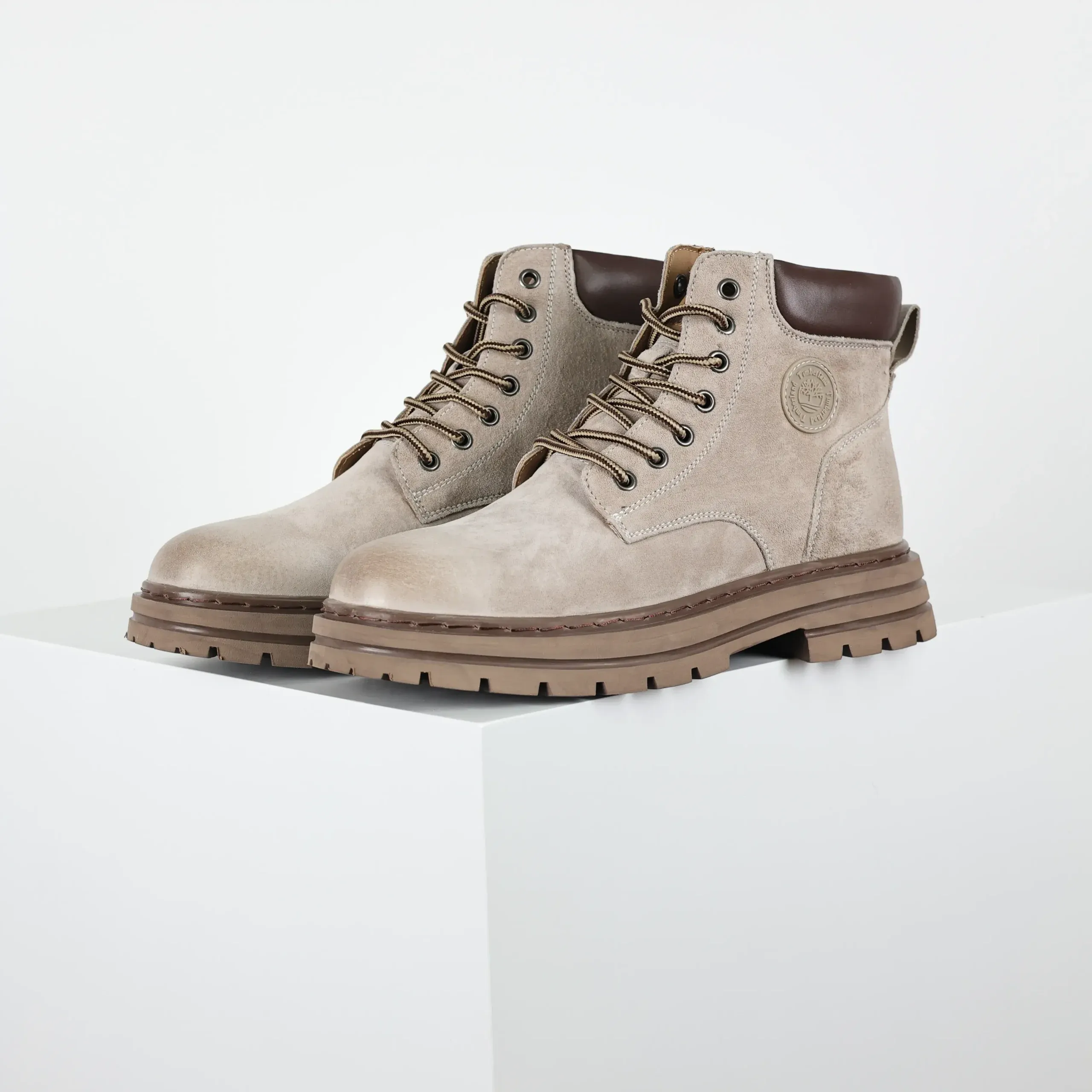 Timber1And Outdoor High Top Leisure Boots Yellow Grey - Image 3