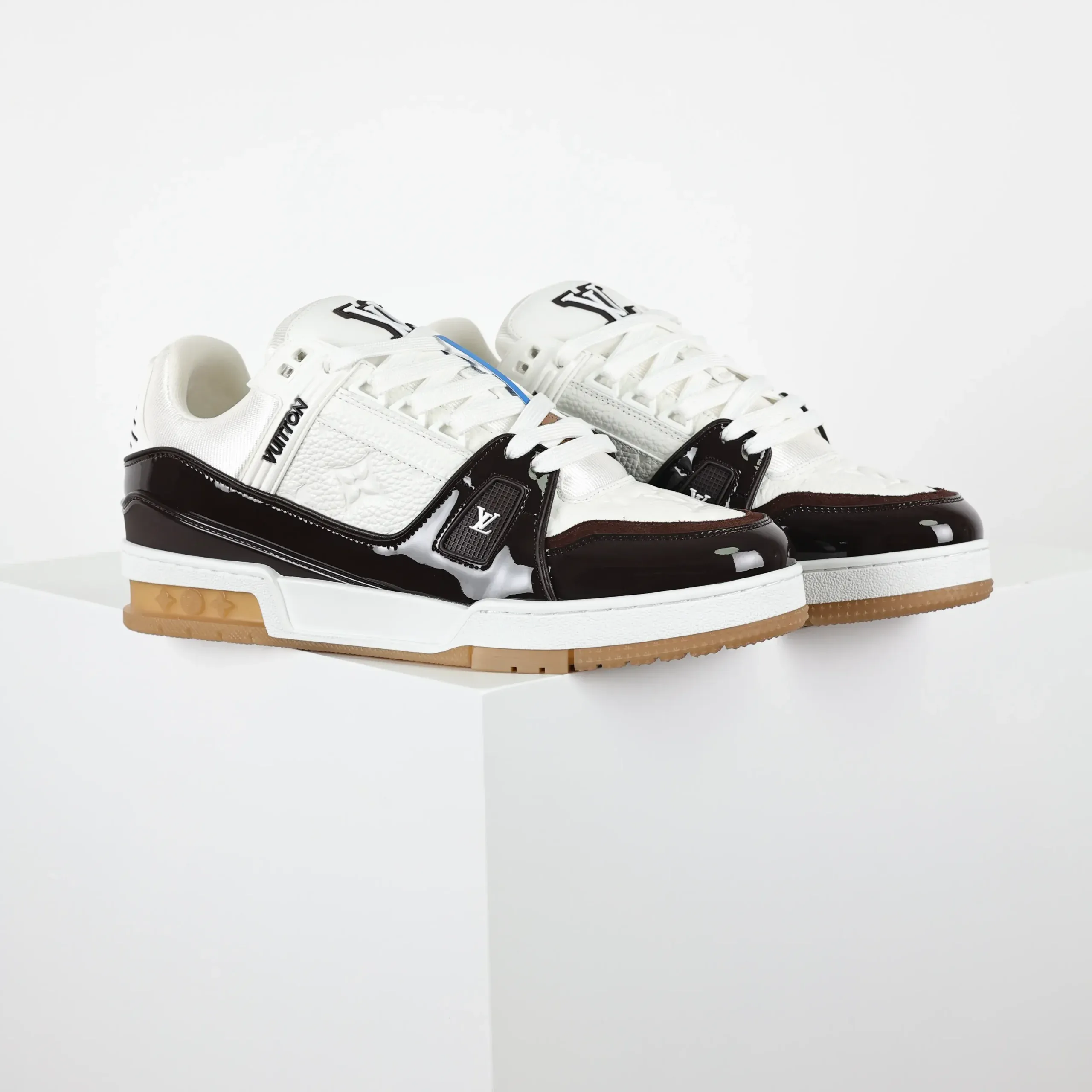 Trainer Sneaker Monogram Grained Calfskin and Patent Leather Black - Image 2
