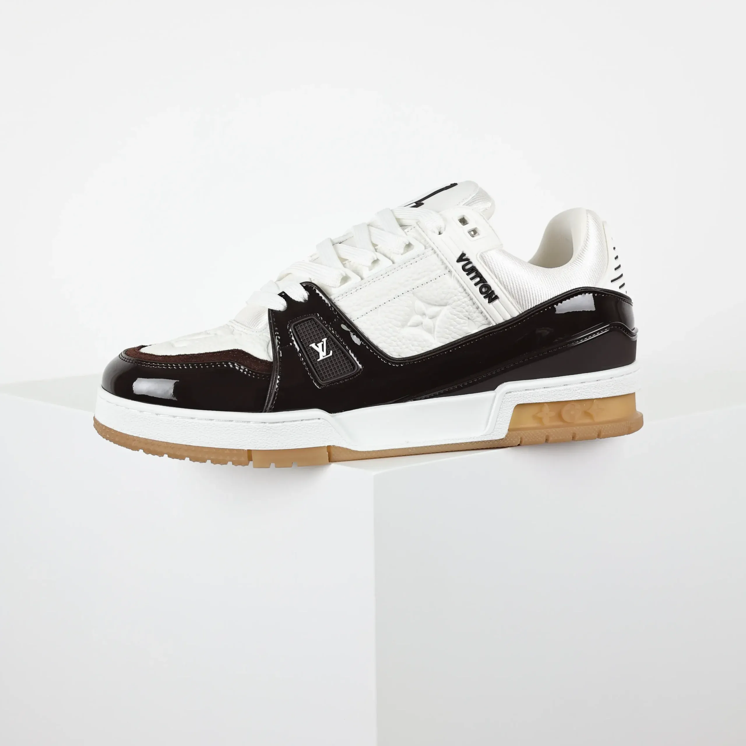 Trainer Sneaker Monogram Grained Calfskin and Patent Leather Black - Image 5