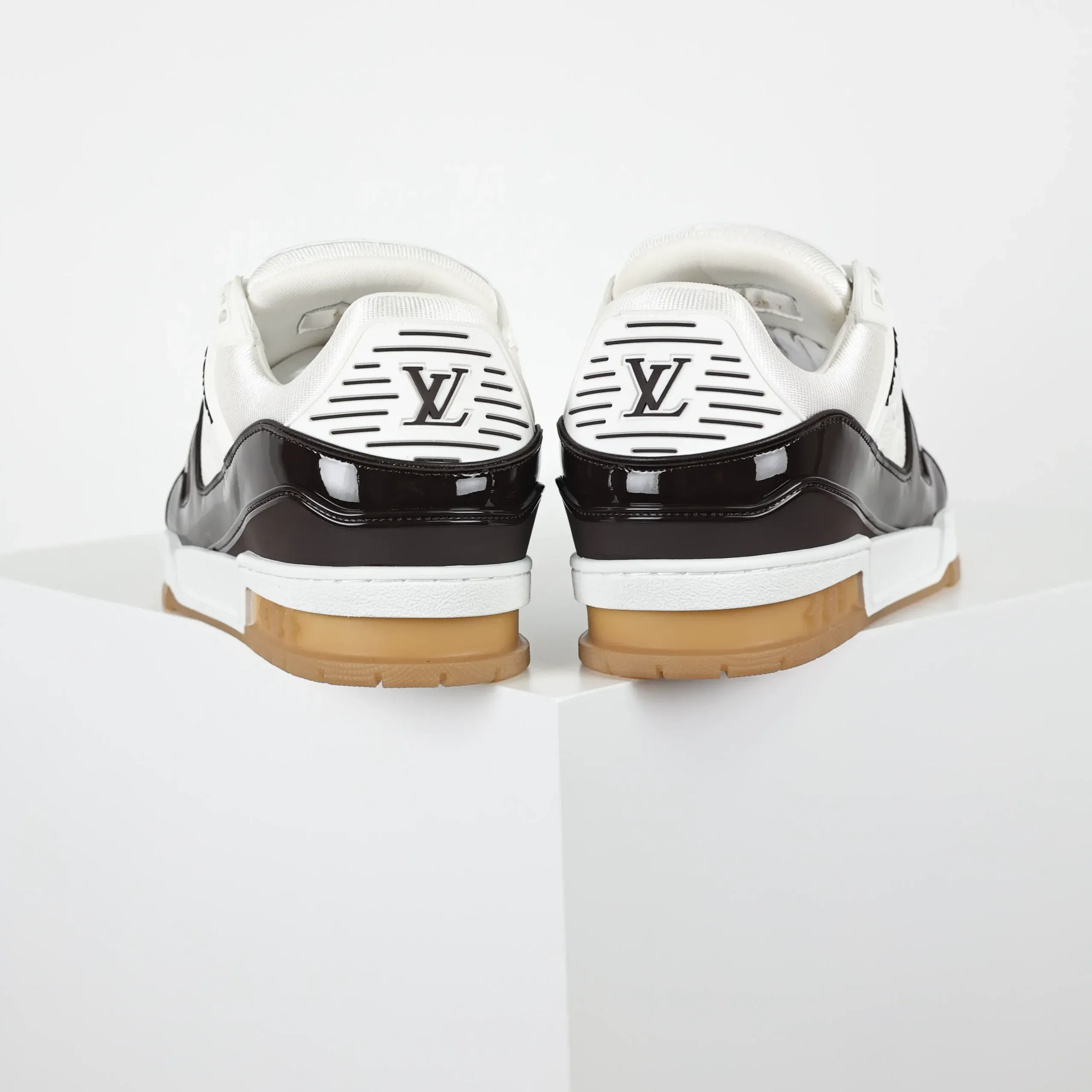 Trainer Sneaker Monogram Grained Calfskin and Patent Leather Black - Image 6