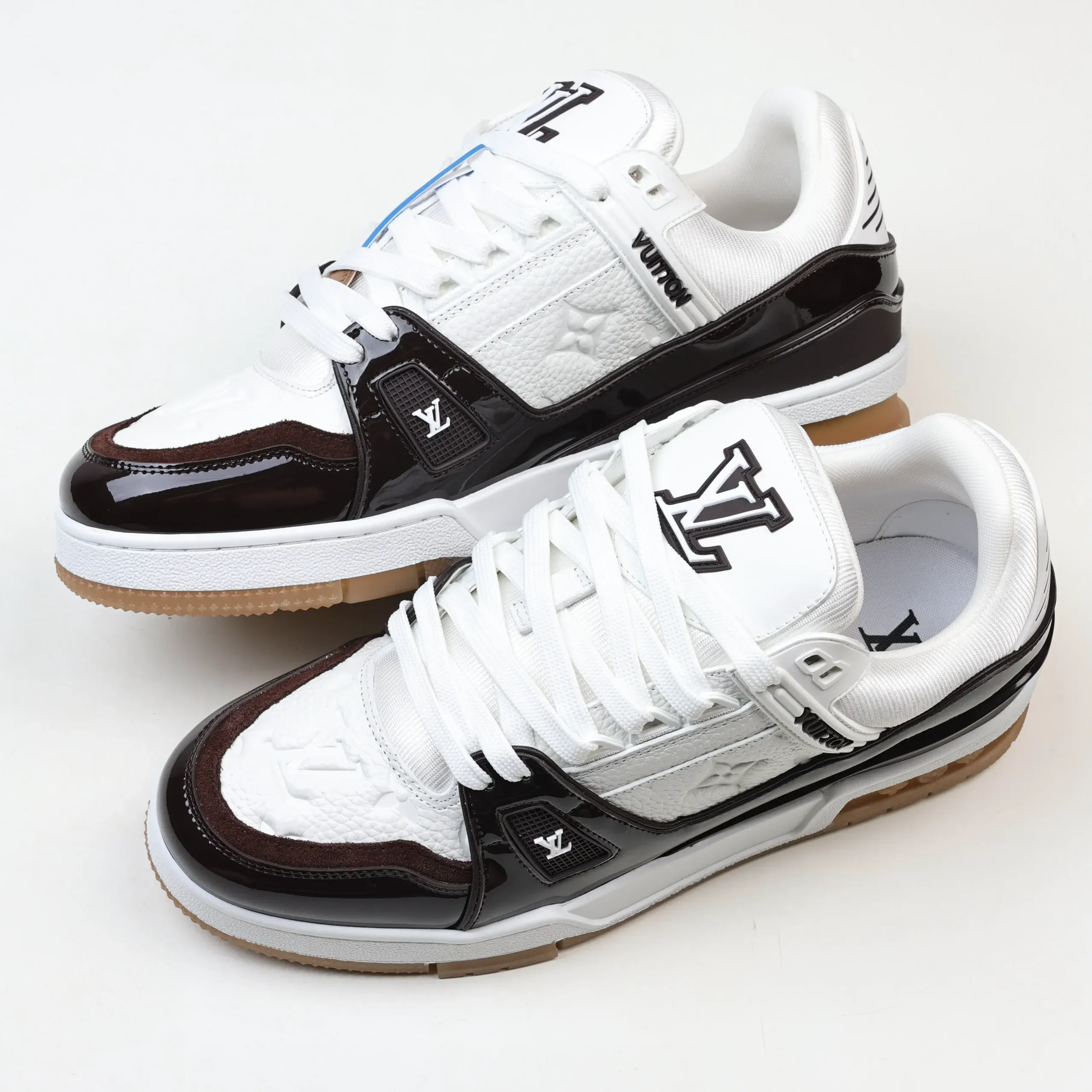 Trainer Sneaker Monogram Grained Calfskin and Patent Leather Black - Image 7