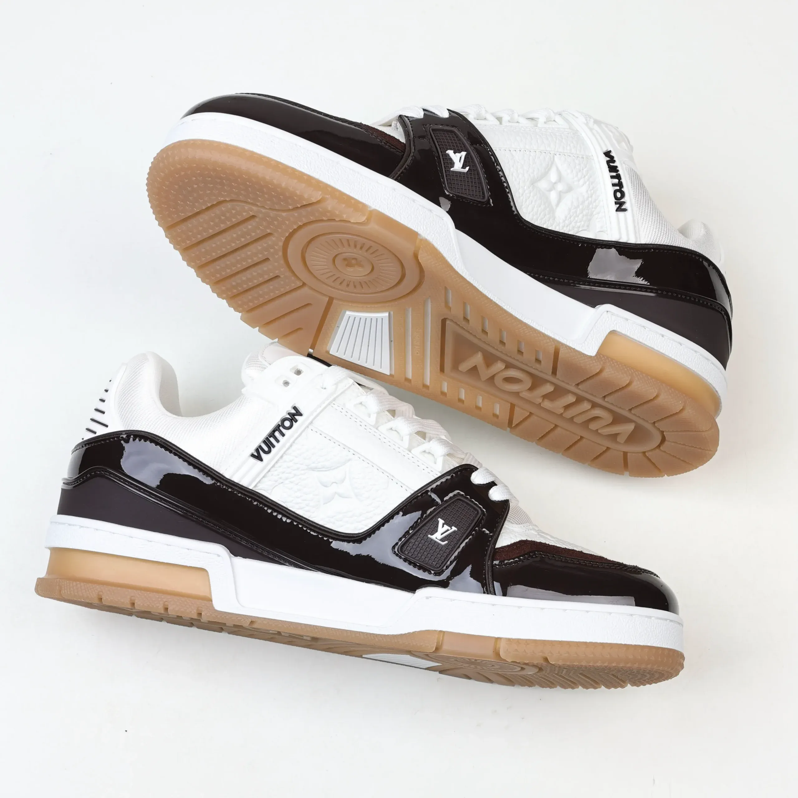 Trainer Sneaker Monogram Grained Calfskin and Patent Leather Black - Image 8