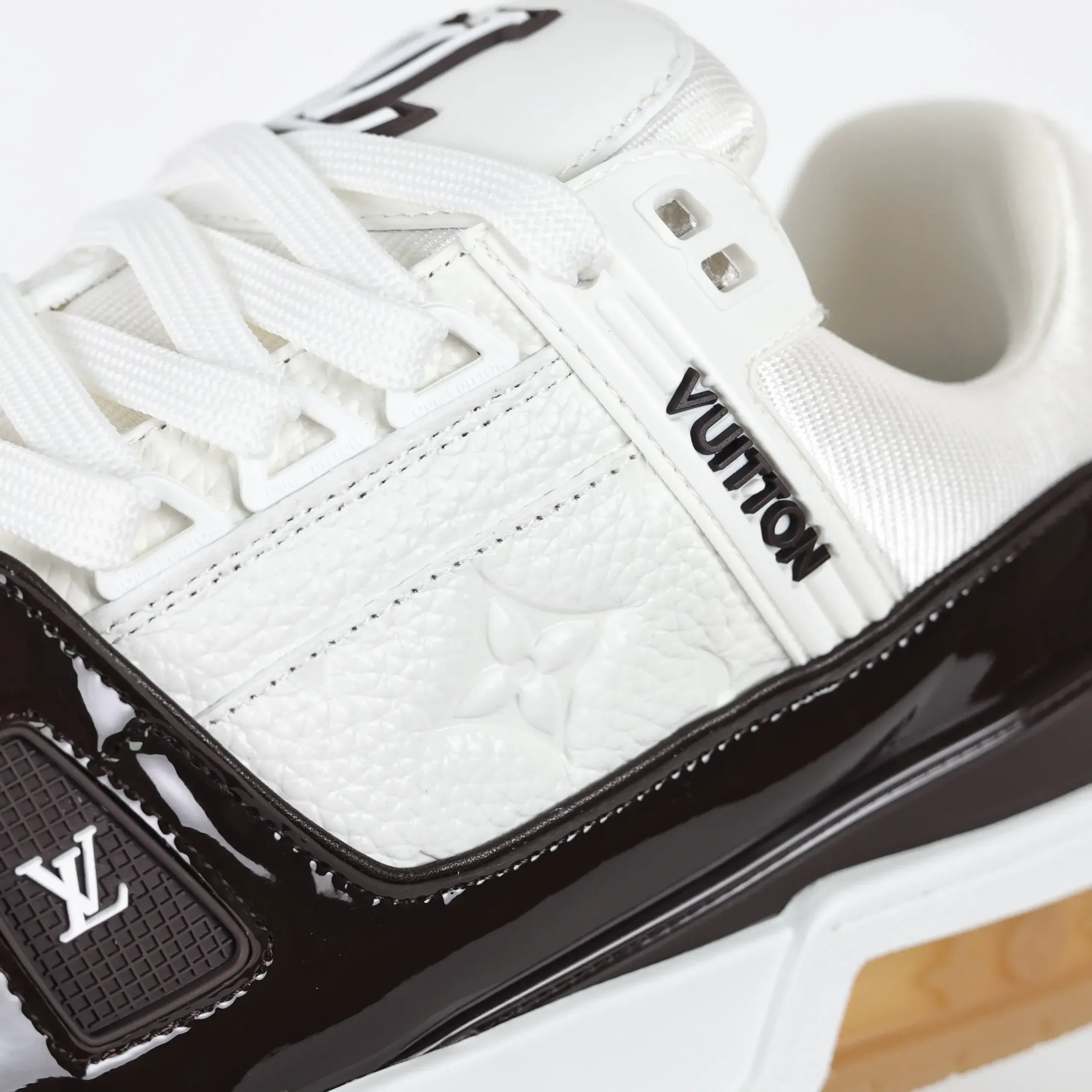 Trainer Sneaker Monogram Grained Calfskin and Patent Leather Black - Image 10