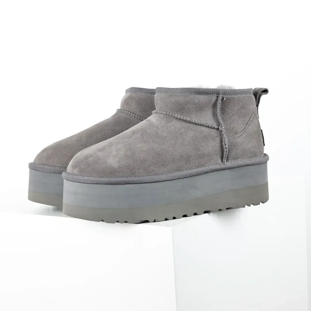 UGG Mini Platform Shorts In Grey - Image 3