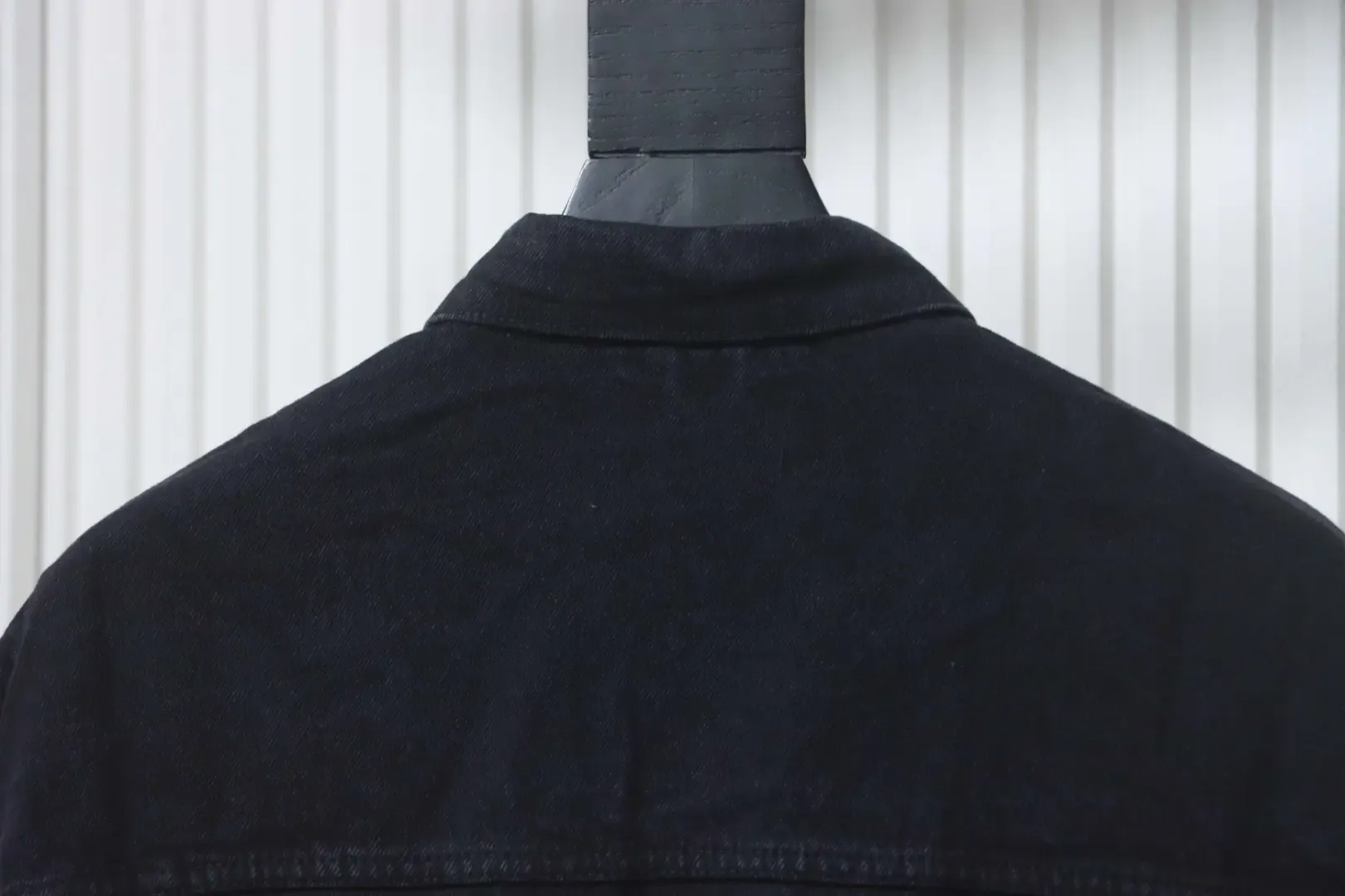 Balenciaga BLCG 23SS Washed Sanskrit Eiffel Tower Denim Jacket - Image 4