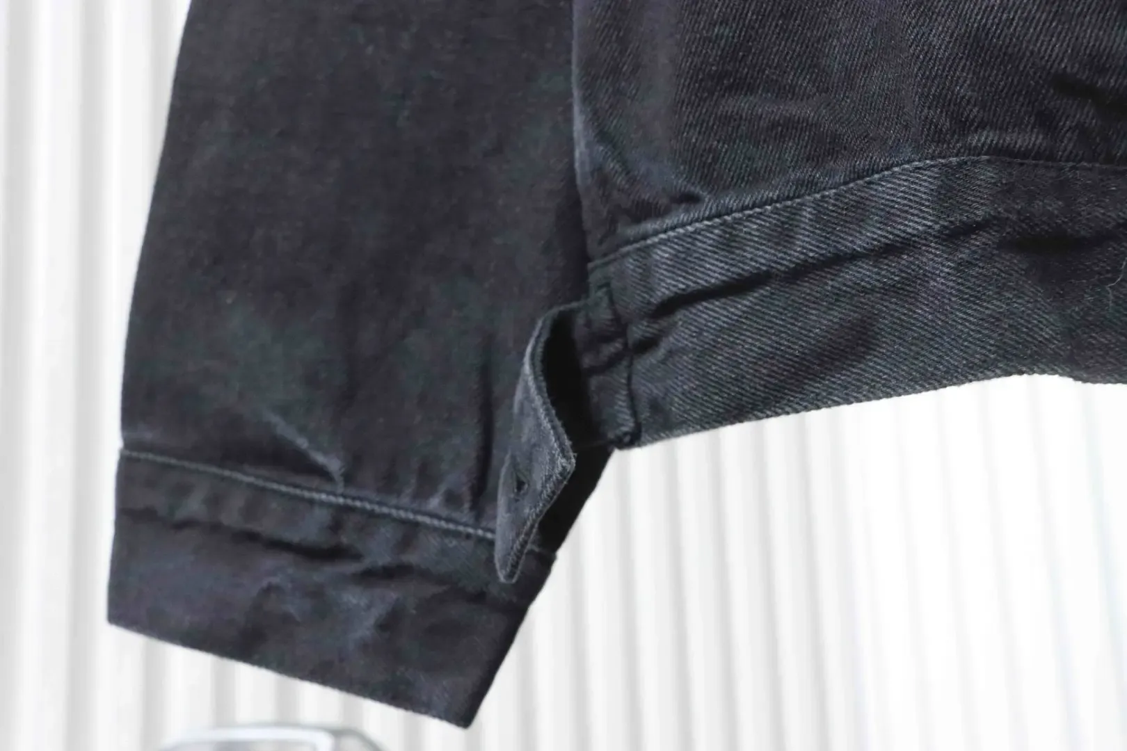 Balenciaga BLCG 23SS Washed Sanskrit Eiffel Tower Denim Jacket - Image 6