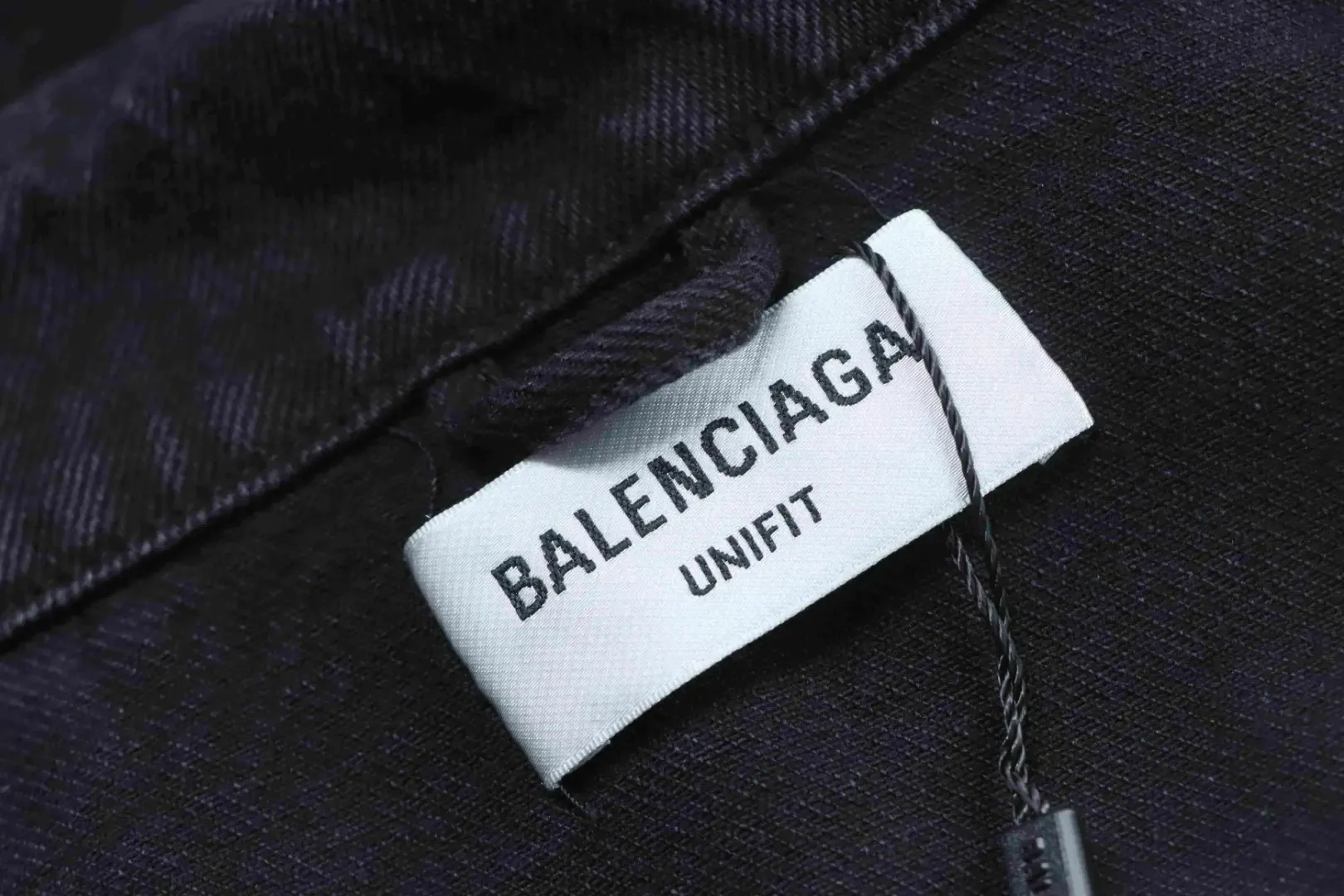 Balenciaga BLCG 23SS Washed Sanskrit Eiffel Tower Denim Jacket - Image 9