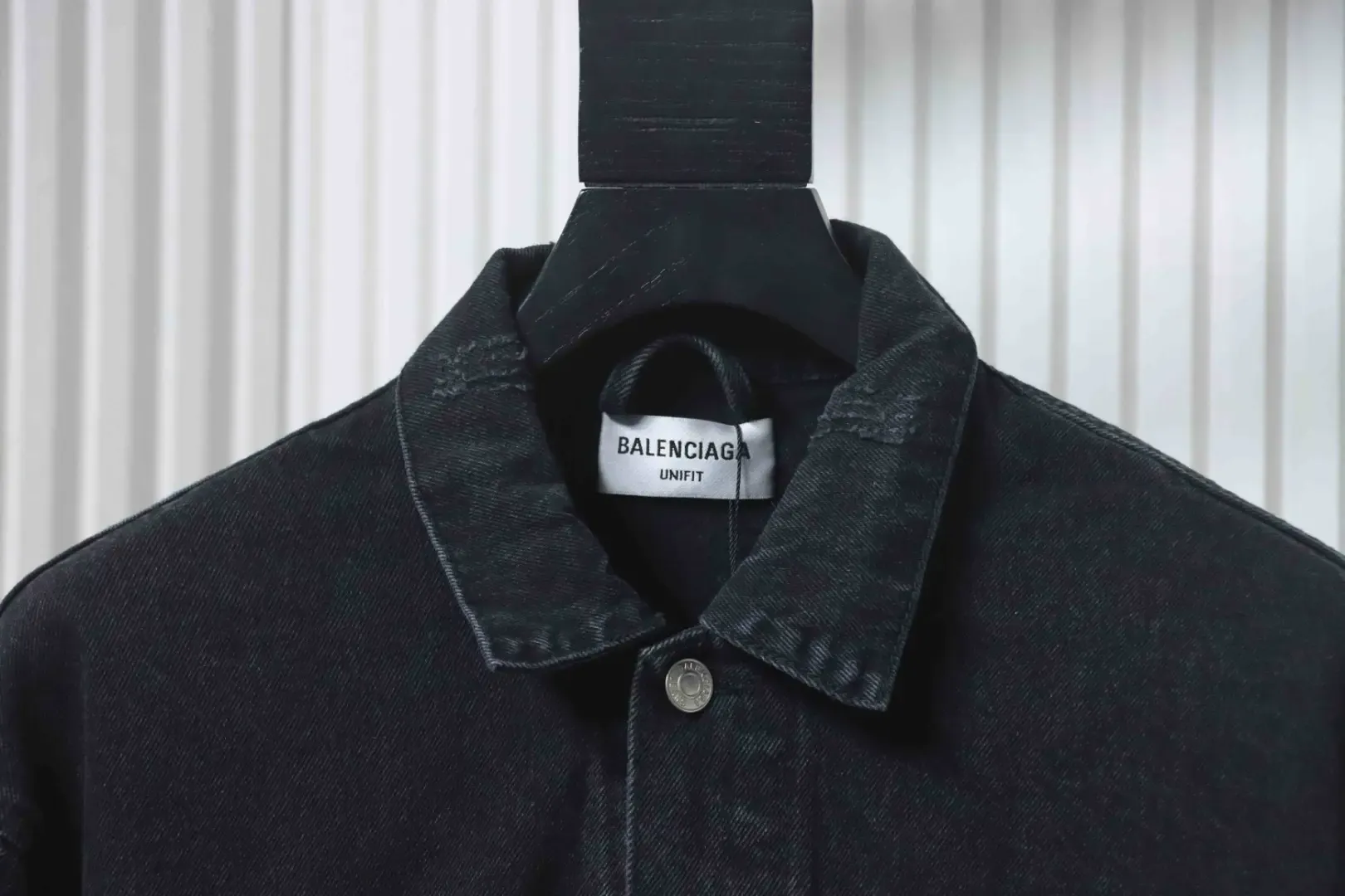 Balenciaga Denim Jacket With All Over Logo And Lettering On The Back - Image 3