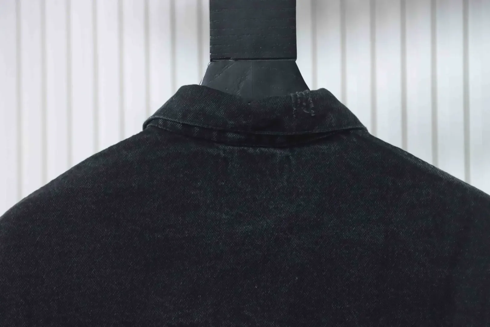 Balenciaga Denim Jacket With All Over Logo And Lettering On The Back - Image 4