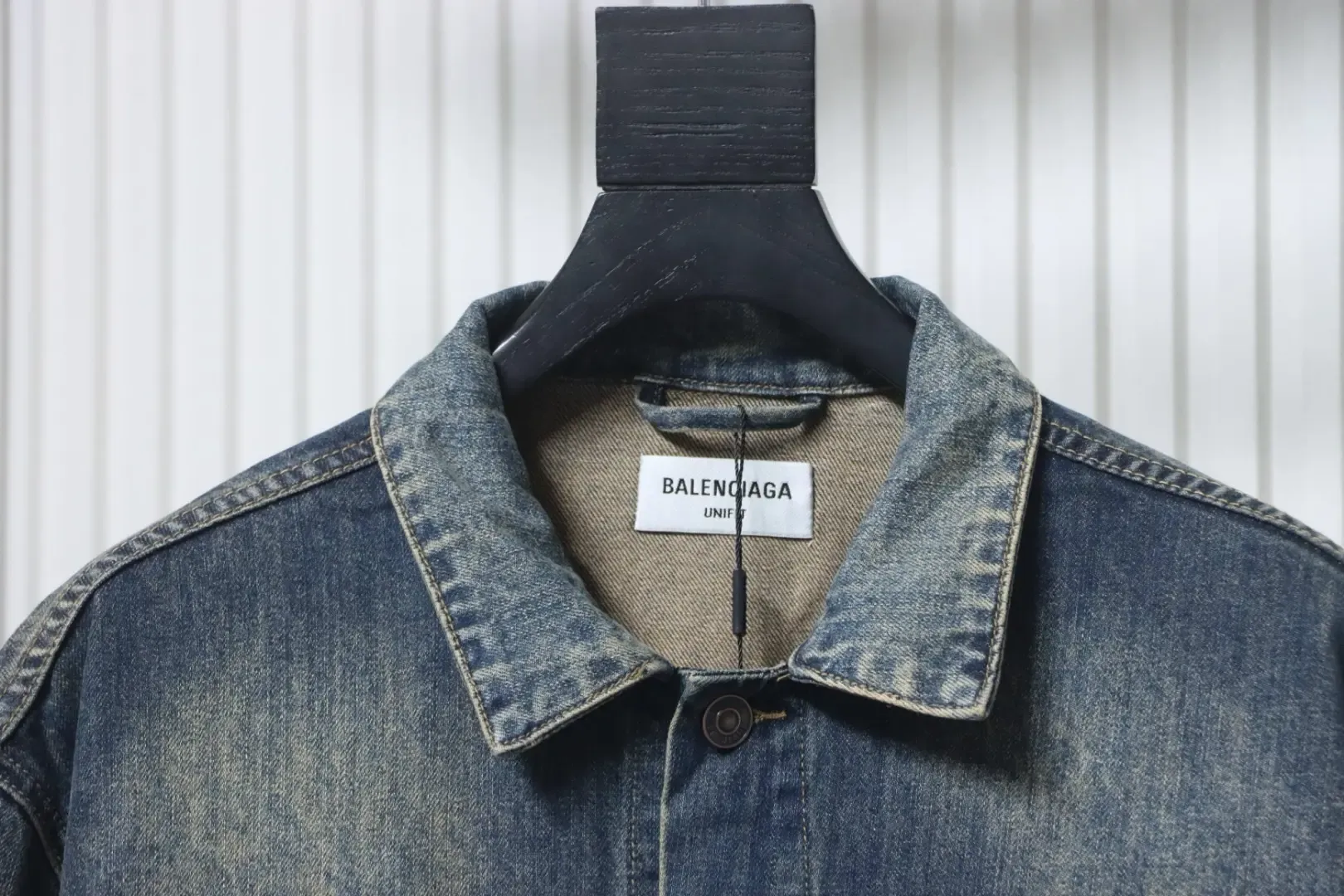 Balenciaga Denim Jacket With Hand Painted Graffiti Print By Double - Image 3