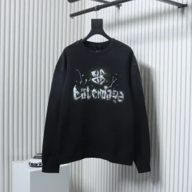 Balenciaga Hand Painted Sweatshirt With Letter Cutout