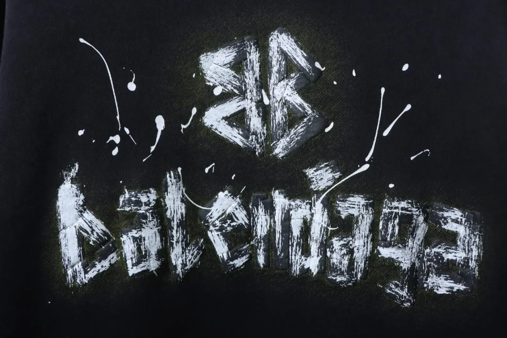 Balenciaga Hand Painted Sweatshirt With Letter Cutout - Image 8