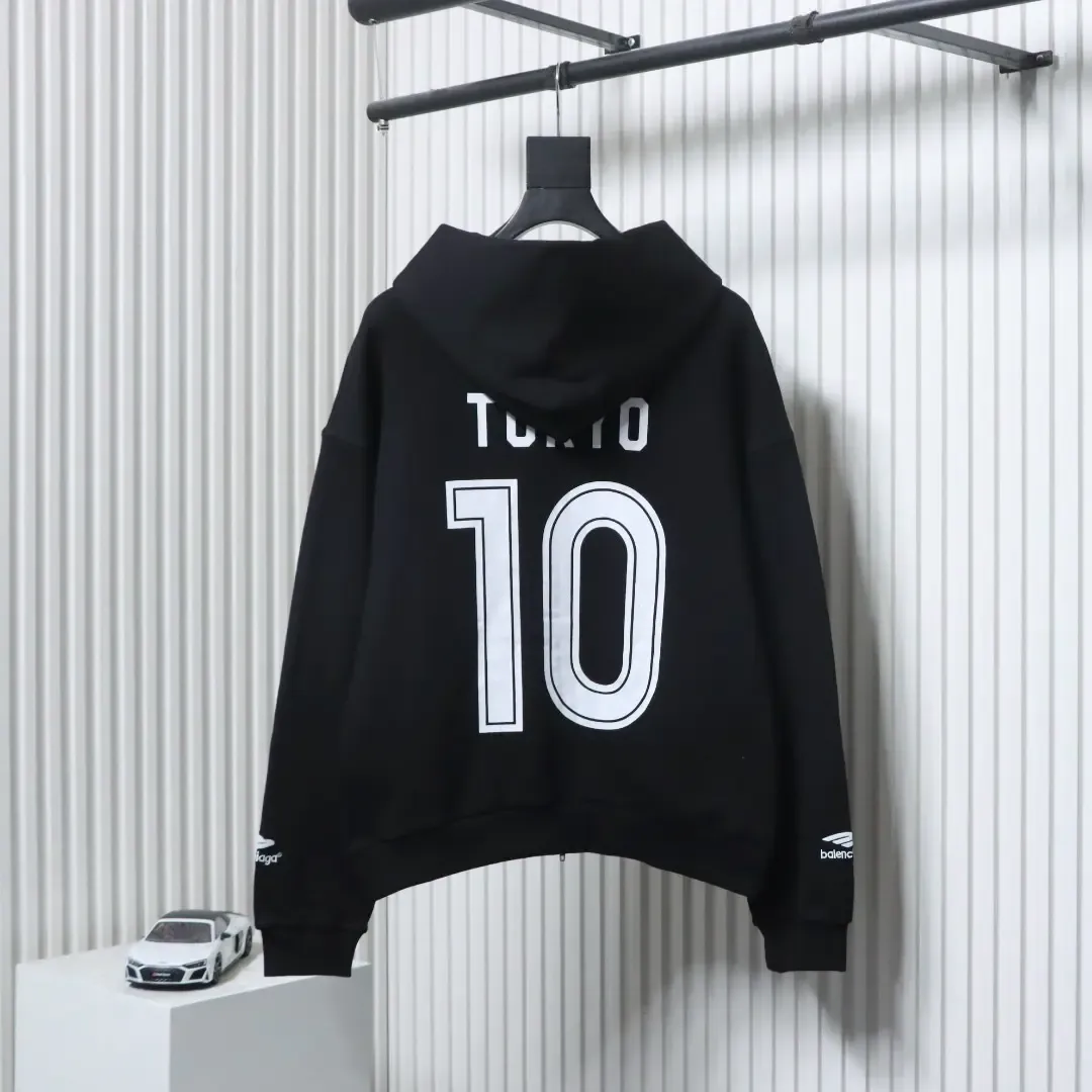 Balenciaga X Manchester United Embroidered 01 Zip-Up Hoodie - Image 12