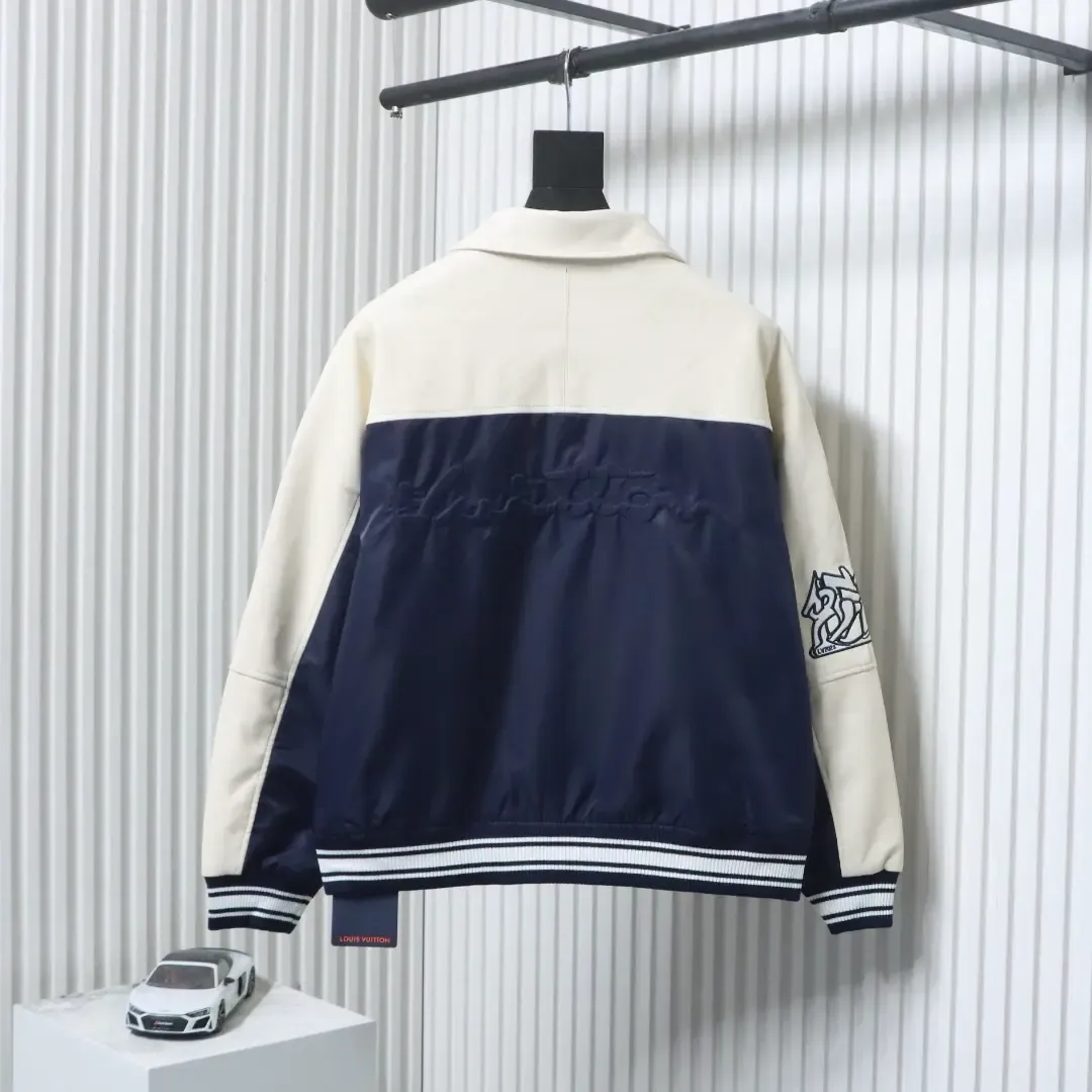 Baseball Jacket With Color Block Patternd - Image 2