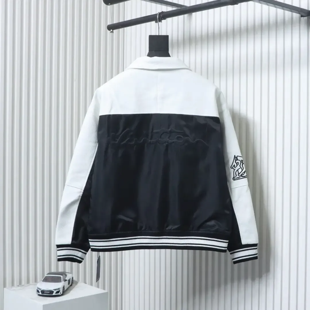 Baseball Jacket With Color Block Patternd - Image 14