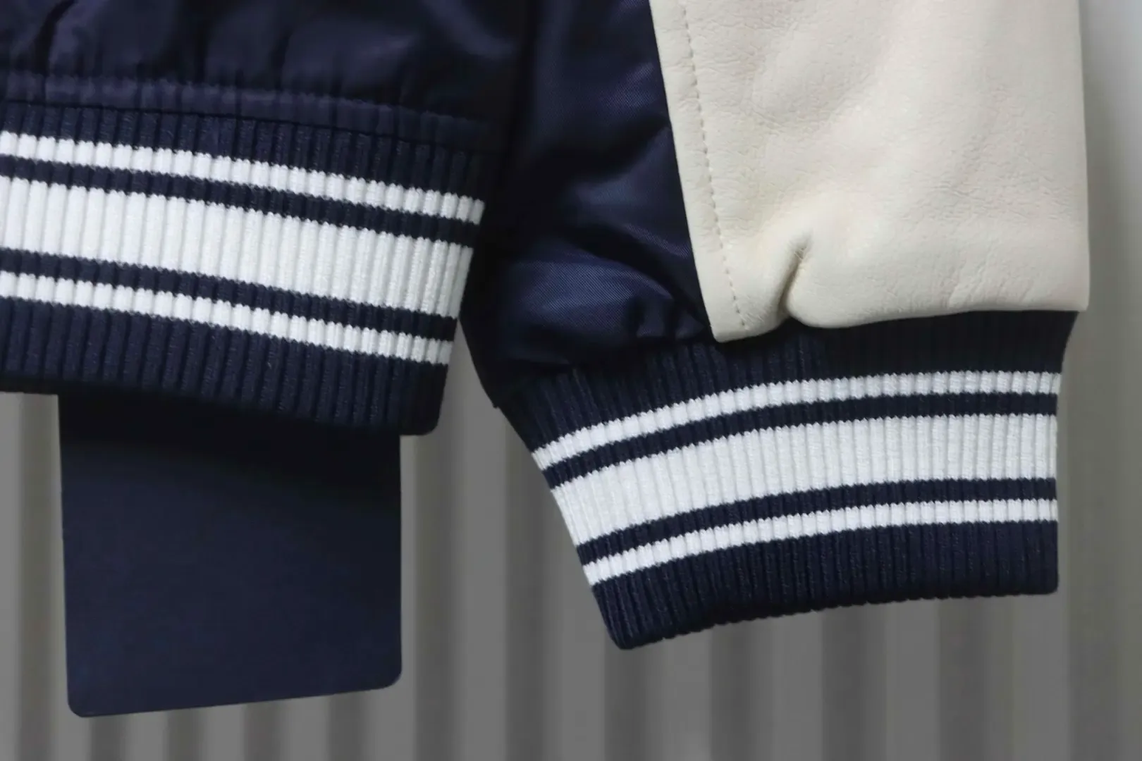 Baseball Jacket With Color Block Patternd - Image 8