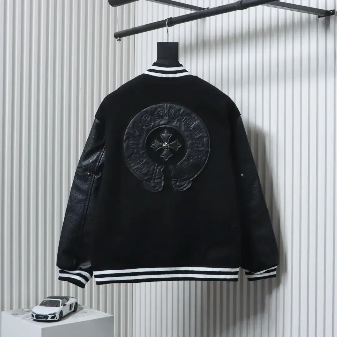 Baseball Jacket With Cross Pattern - Image 2
