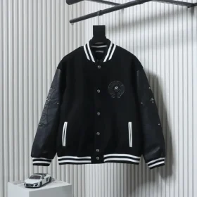 Baseball Jacket With Cross Pattern