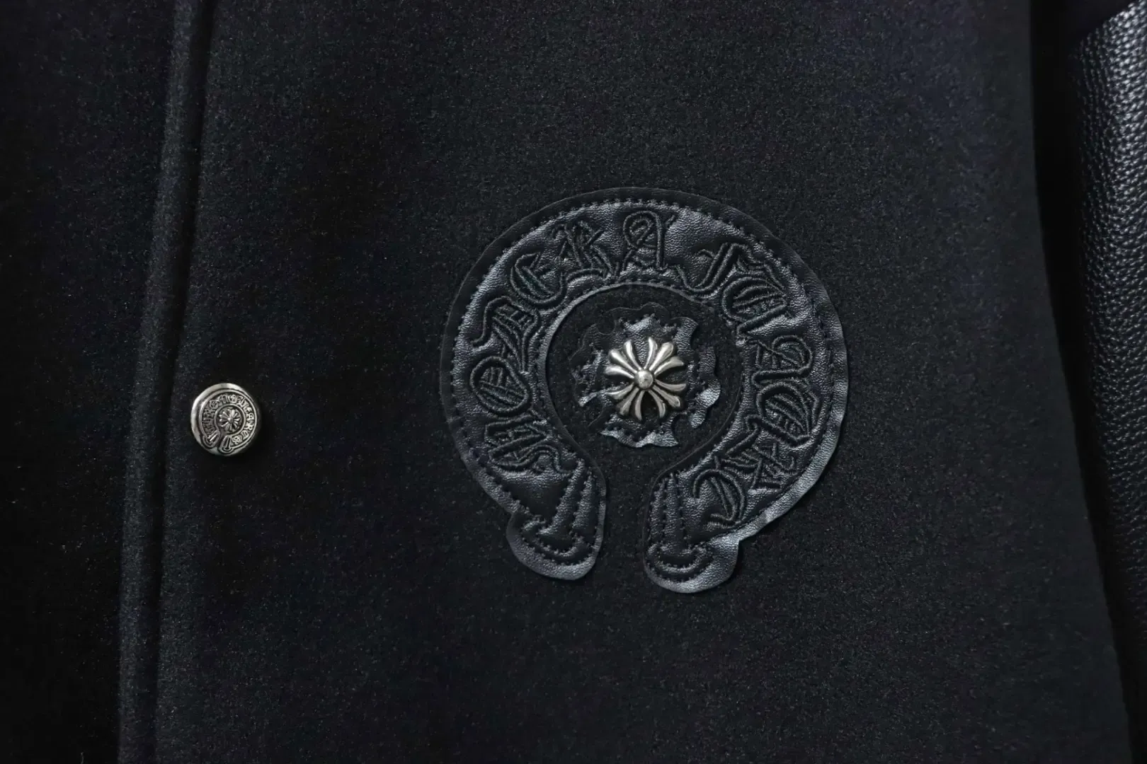 Baseball Jacket With Cross Pattern - Image 6