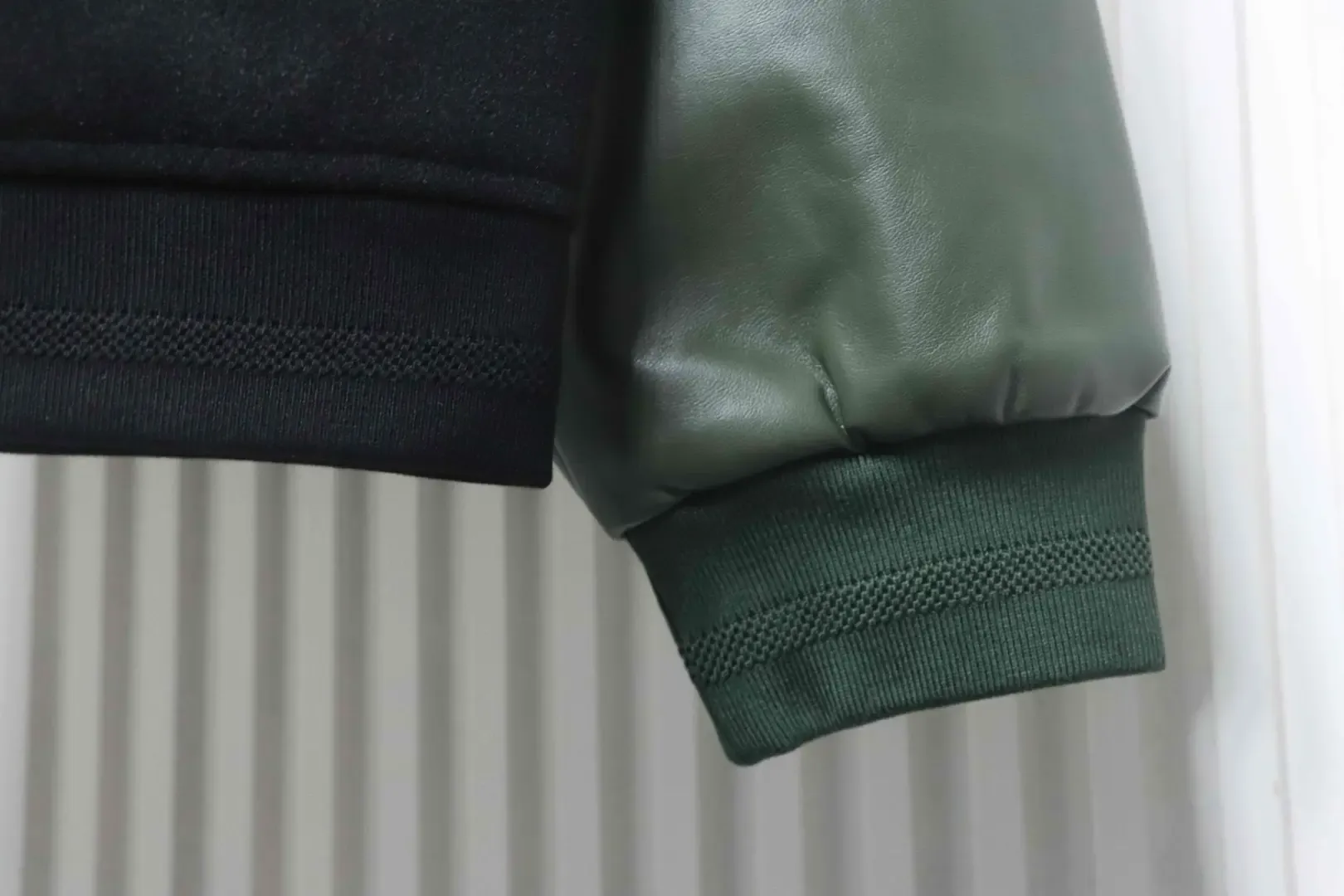 Baseball Jacket With Patchwork Style Letter Embroidery - Image 5