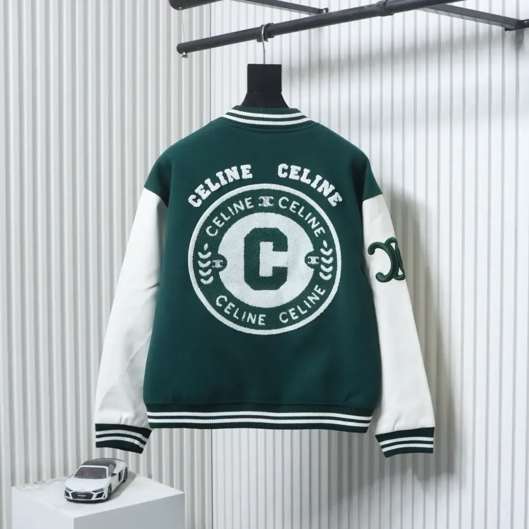 Celine Baseball Jacket With Patchwork Embroidery - Image 2