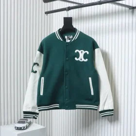 Celine Baseball Jacket With Patchwork Embroidery