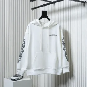 Classic Purple Hoodie With Sword Sanskrit Hand And Cross Print