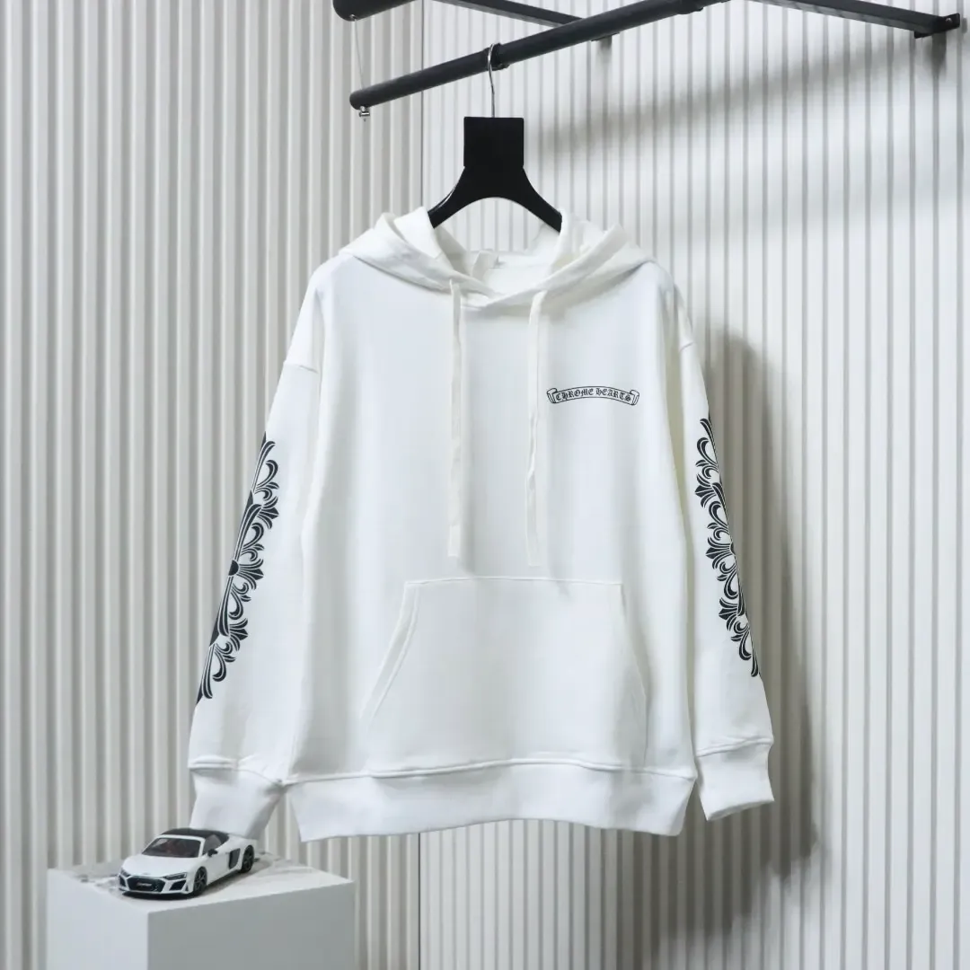 Classic Purple Hoodie With Sword Sanskrit Hand And Cross Print