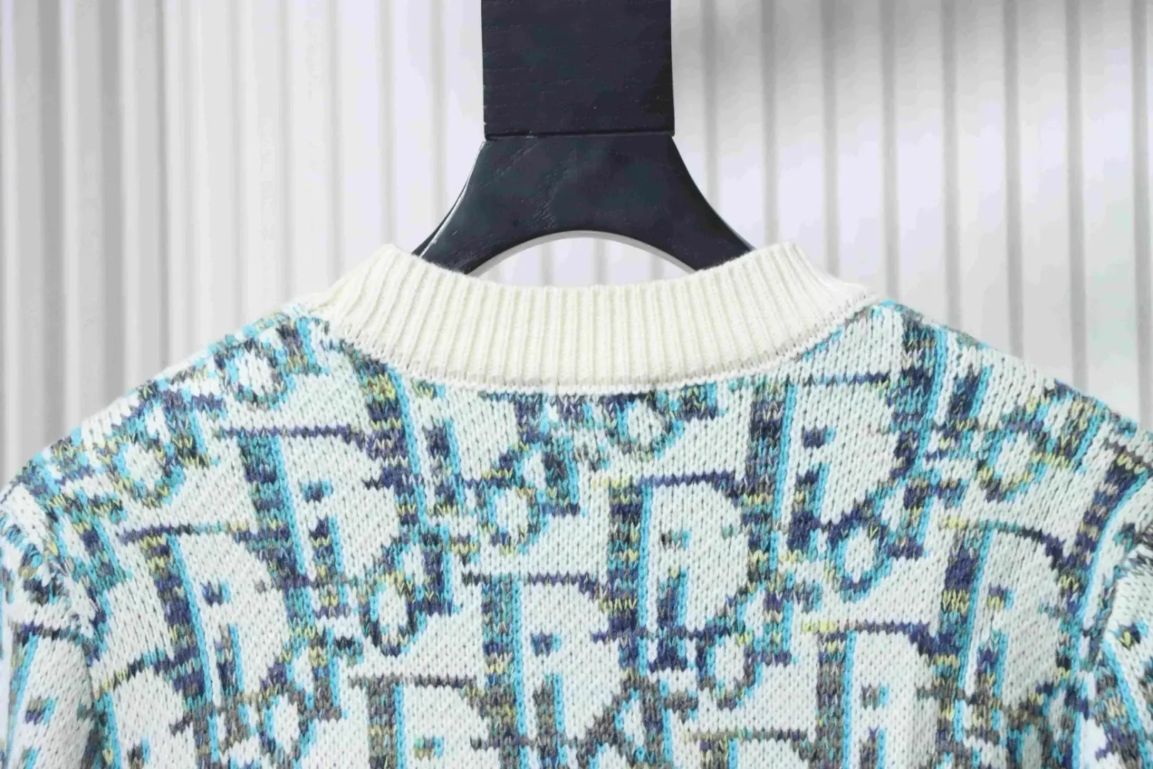 Classic Sweater With Monogram Jacquard Pattern And Round Neckline - Image 4