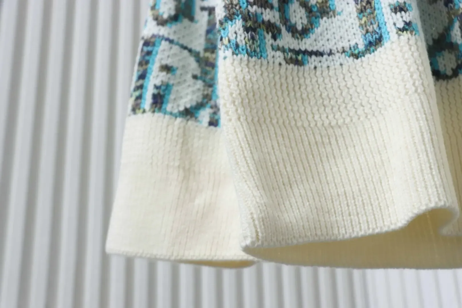 Classic Sweater With Monogram Jacquard Pattern And Round Neckline - Image 7