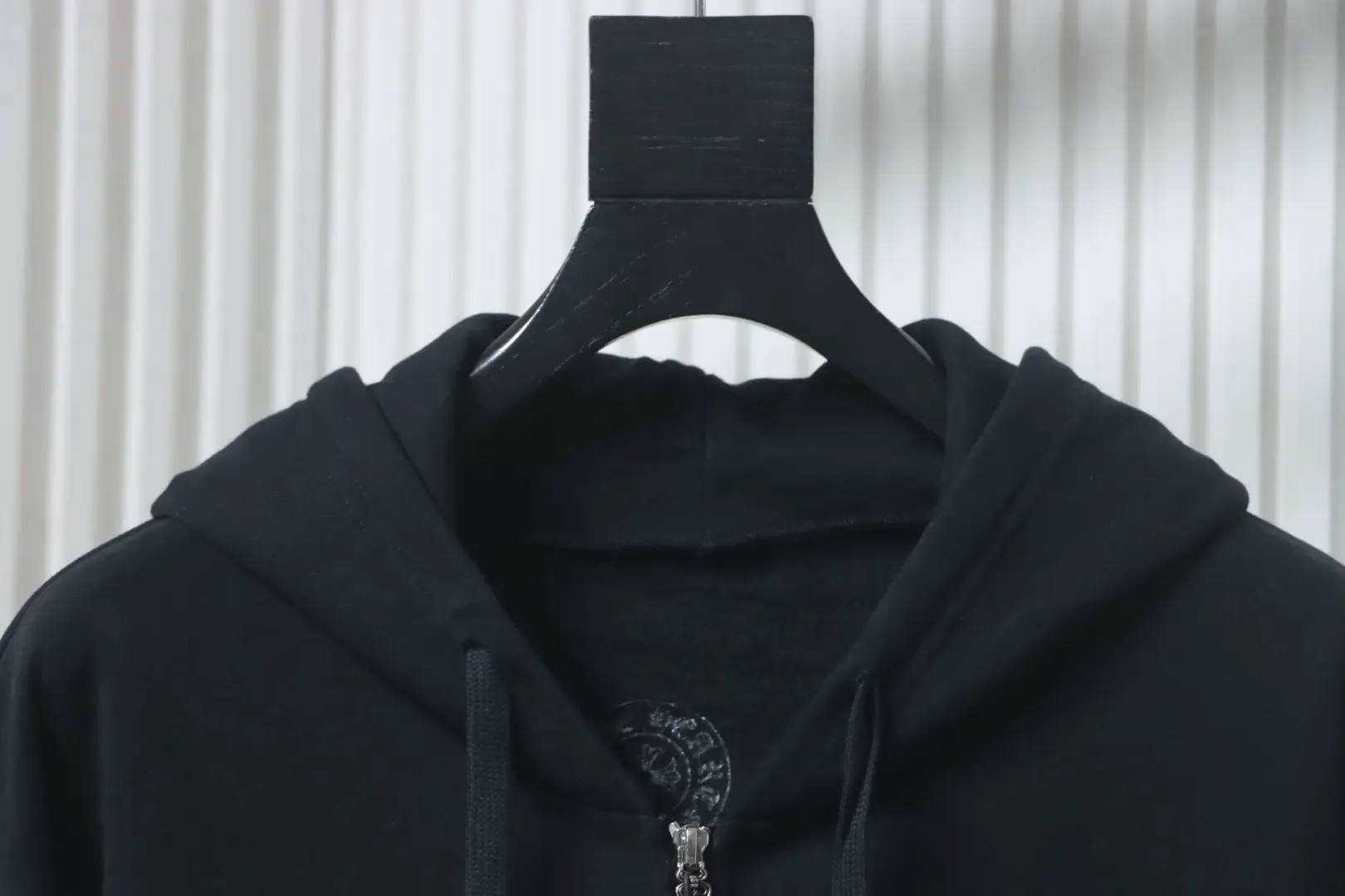 Classic Zip Up Jacket With Sanskrit Horseshoe Pattern - Image 2