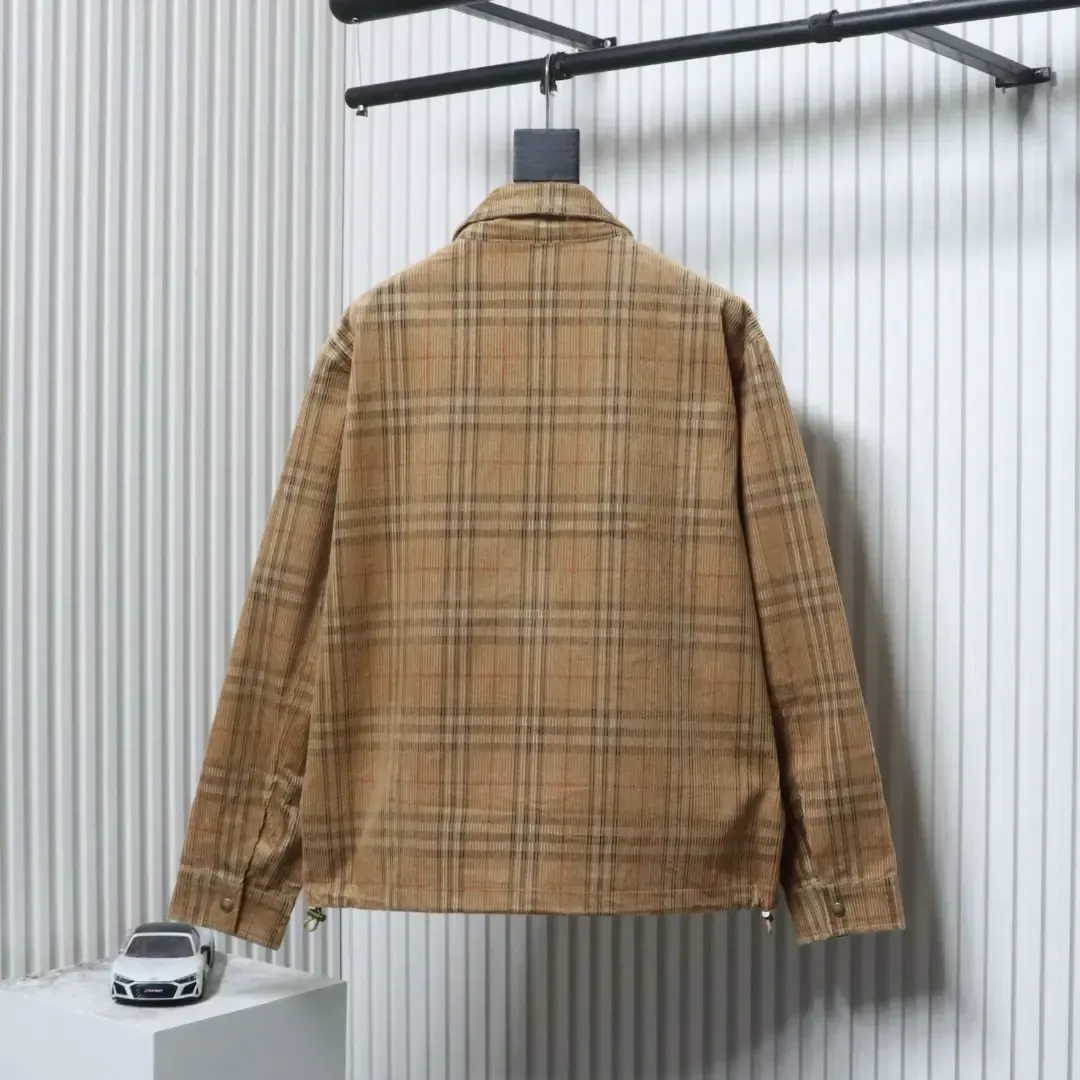 Corduroy Jacket With Check Pattern - Image 2