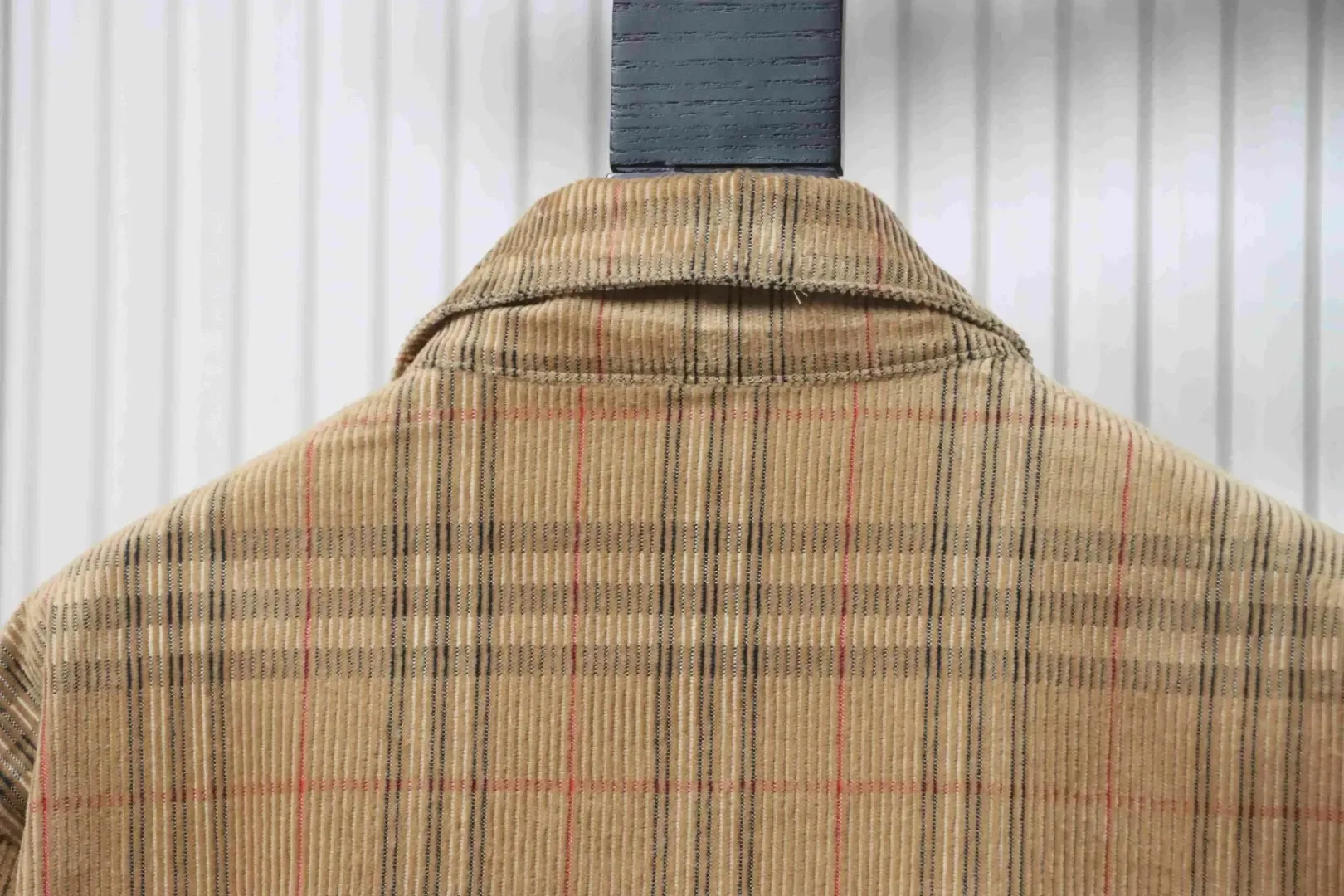 Corduroy Jacket With Check Pattern - Image 4