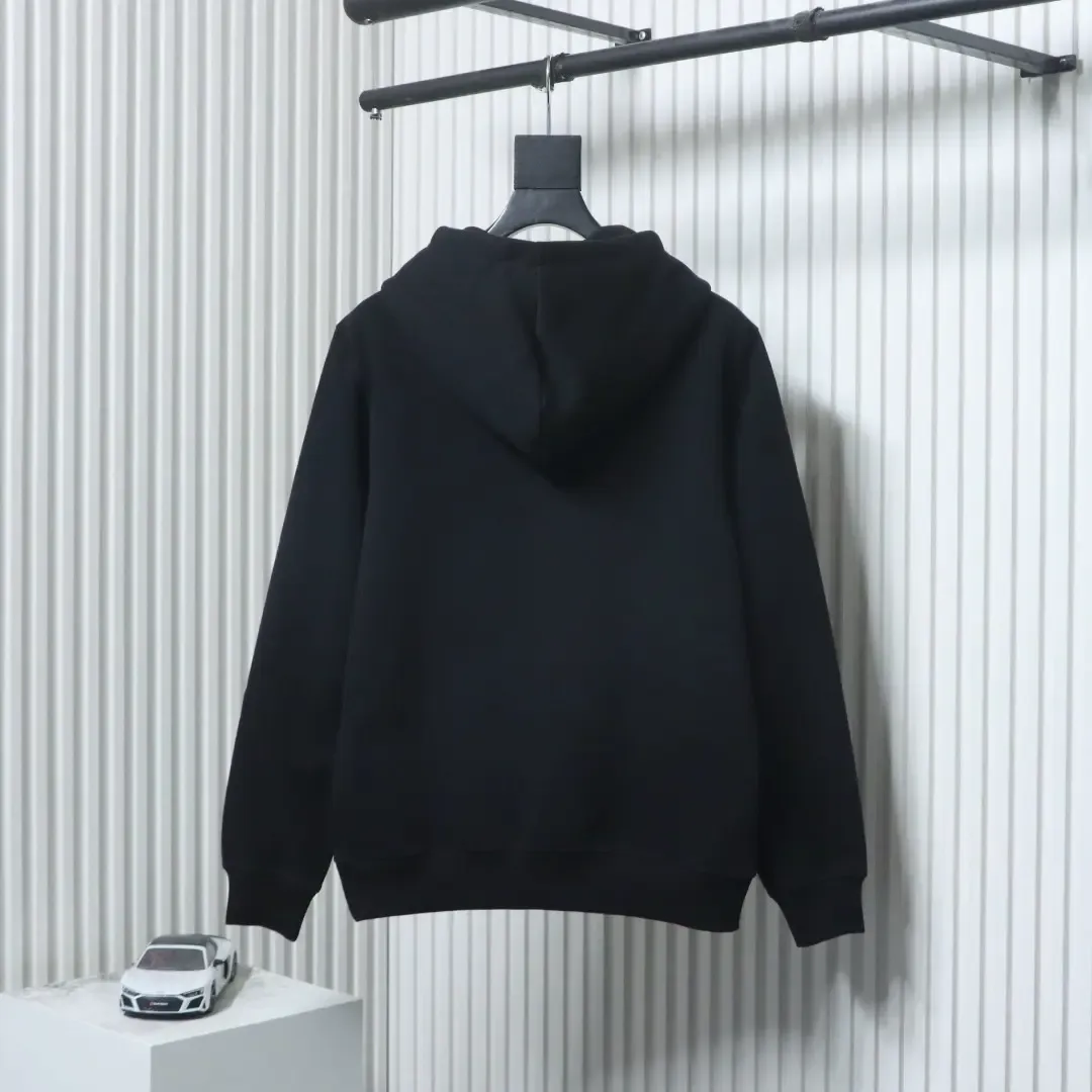 Hoodie With Checkered Warhorse Print And Flock Print XXL - Image 12