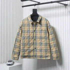 Jacket With Diamond-Shaped Pocket Pattern, Reversible Cotton Coat