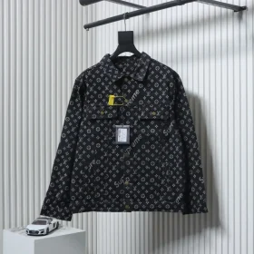 LU & Sup.1 denim jacket with all-over print