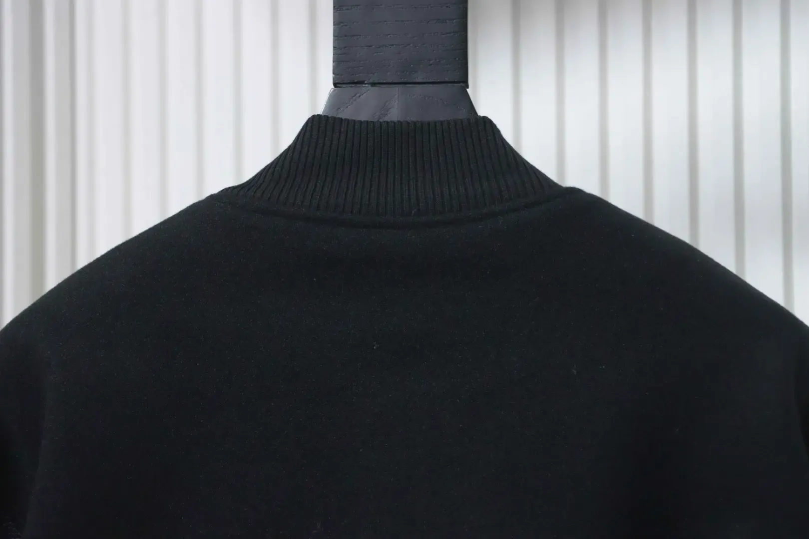 Leather baseball jacket with cross pattern and several brand logos on the sleeves XXL - Image 4