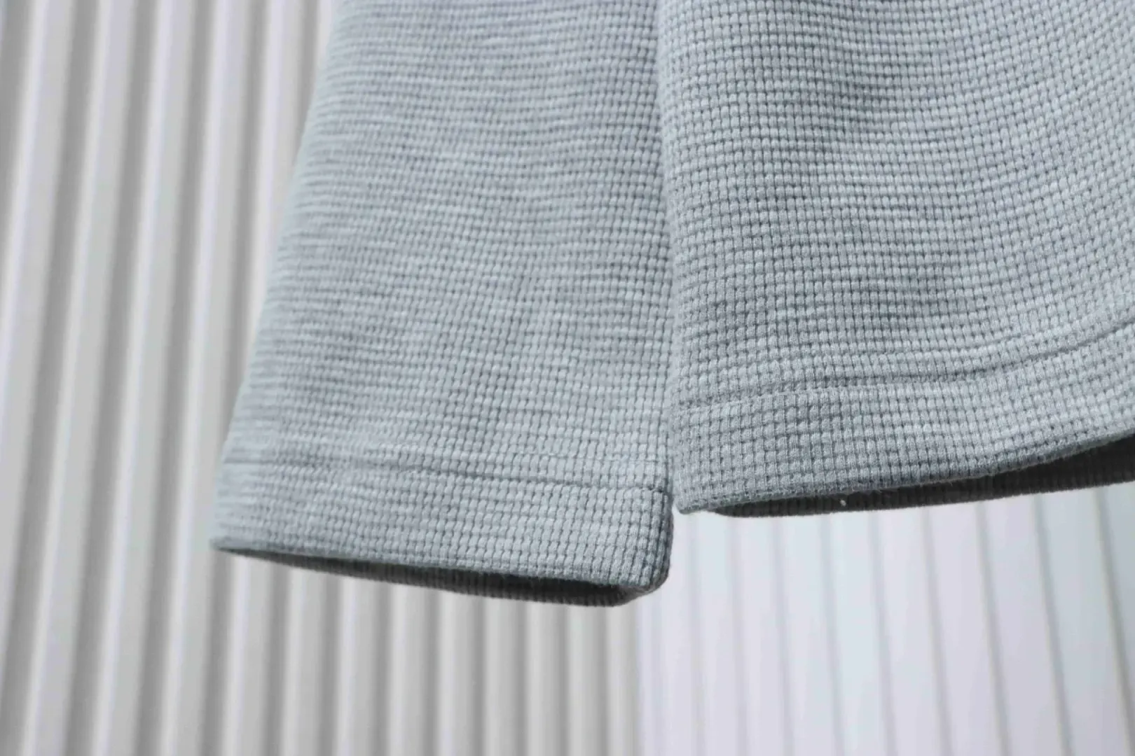 Long-Sleeved Leather Shirt With Waffle Texture And Cross Pattern - Image 6