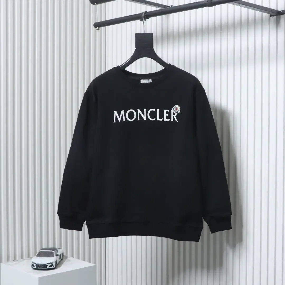 Moncler Classic Sweatshirt With Flock Print And Round Neck - Image 11