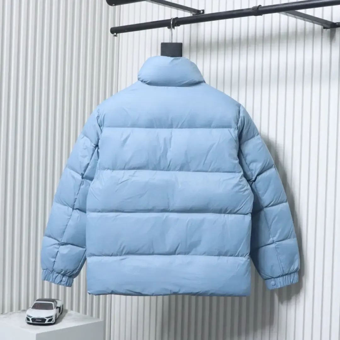 Moncler Down Jacket With Stand Up Collar And Patchwork Details Microlabel - Image 2