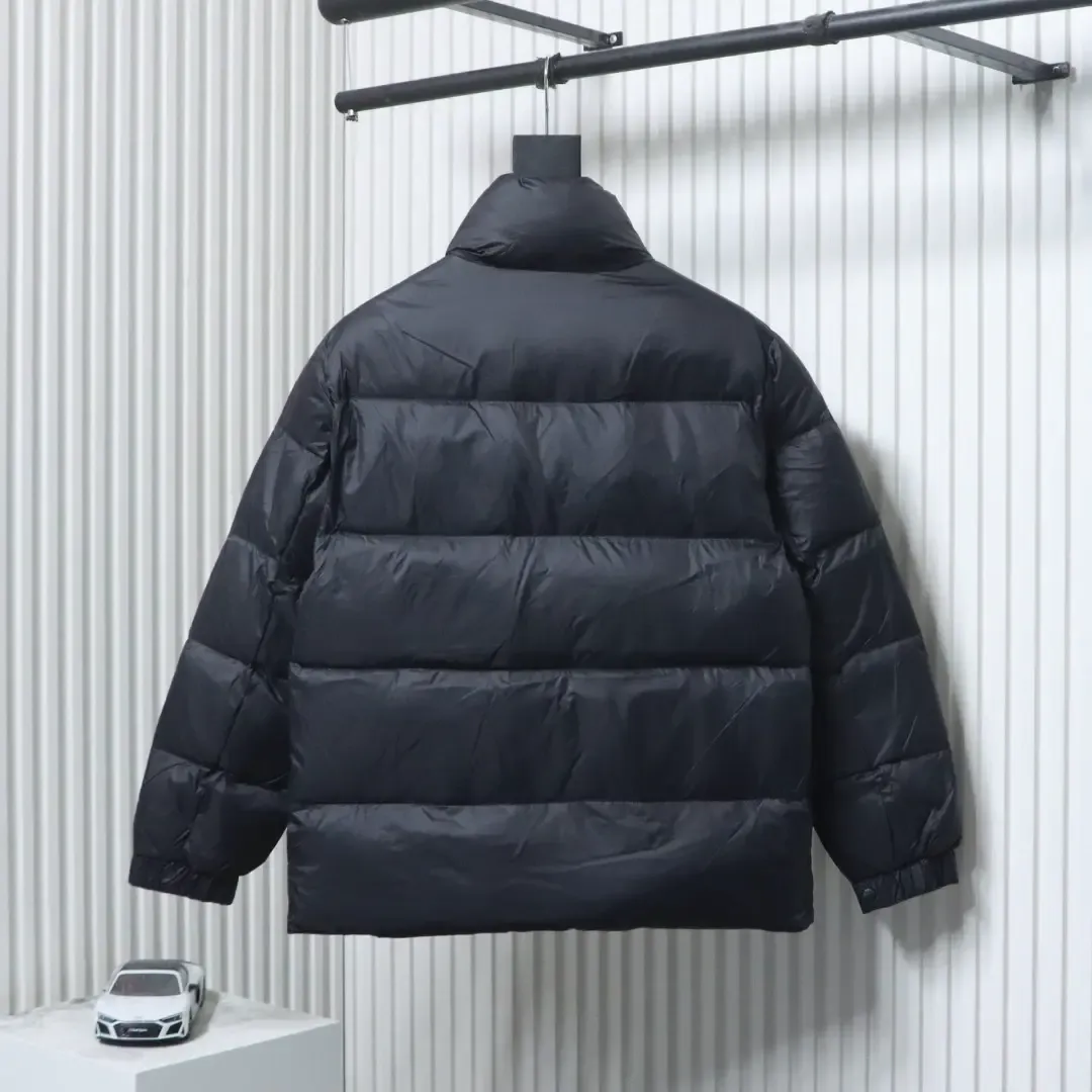 Moncler Down Jacket With Stand Up Collar And Patchwork Details Microlabel - Image 18