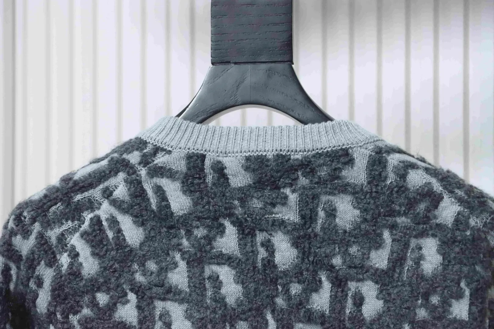 Monogrammed Jacquard Knit Pullover With Zipper Top - Image 4