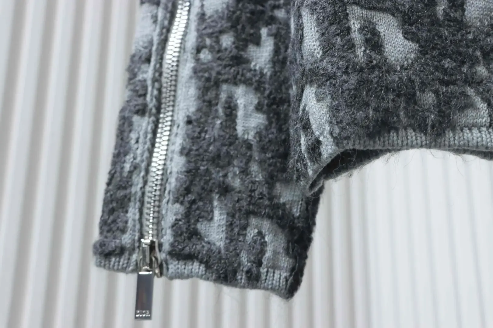 Monogrammed Jacquard Knit Pullover With Zipper Top - Image 7