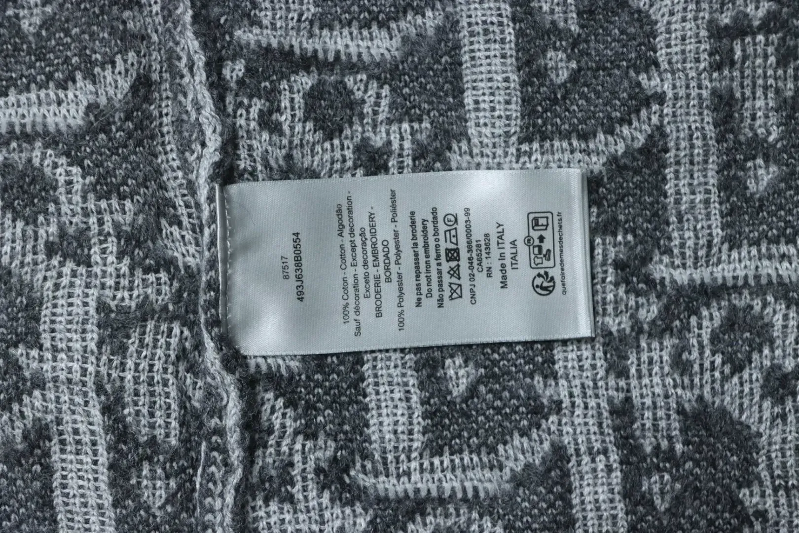 Monogrammed Jacquard Knit Pullover With Zipper Top - Image 8