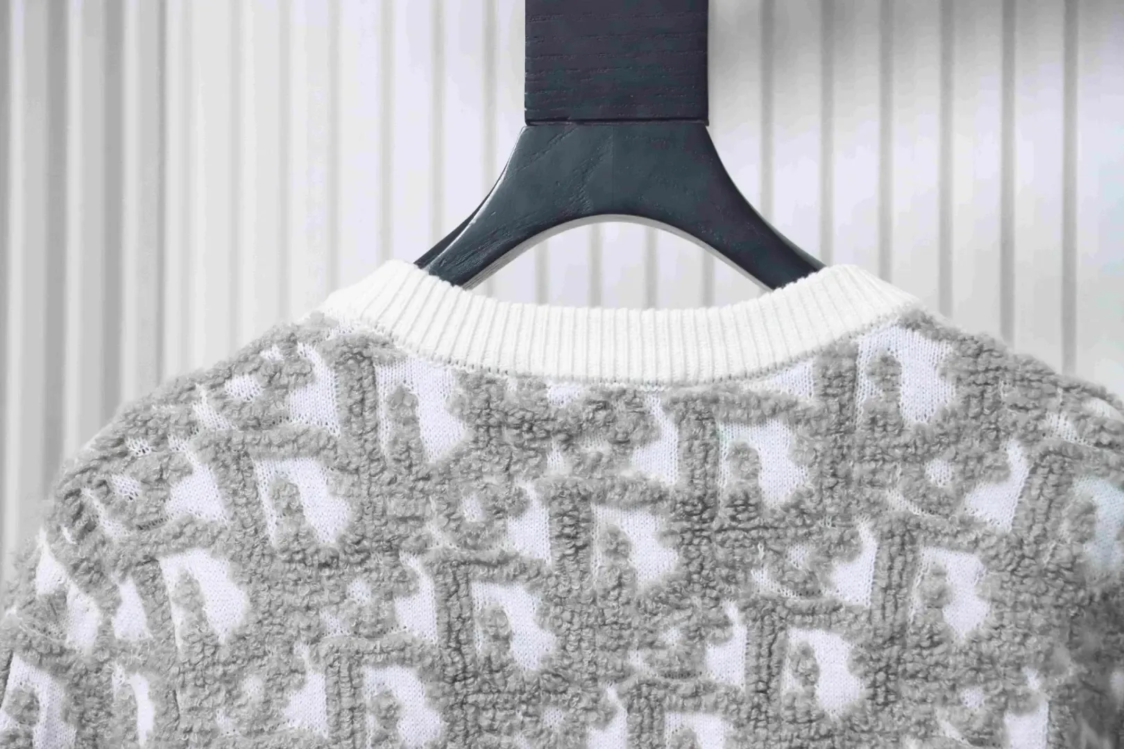 Monogrammed Jacquard Knit Sweater With Zipper - Image 4