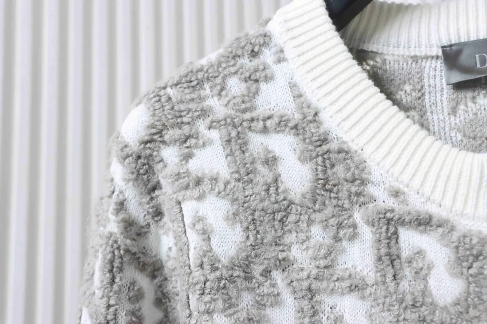 Monogrammed Jacquard Knit Sweater With Zipper - Image 5