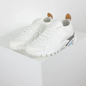 Runner Tatic Knit Lace Up Sneakers White