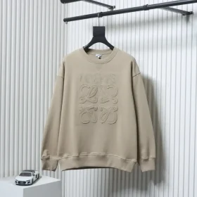 Sweatshirt With Contrasting Knitted Totem Logo Patch And Embroidery